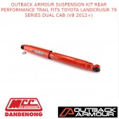 OUTBACK ARMOUR SUSPENSION KIT REAR TRAIL FITS TOYOTA LC 79S DUAL CAB (V8 2012+)